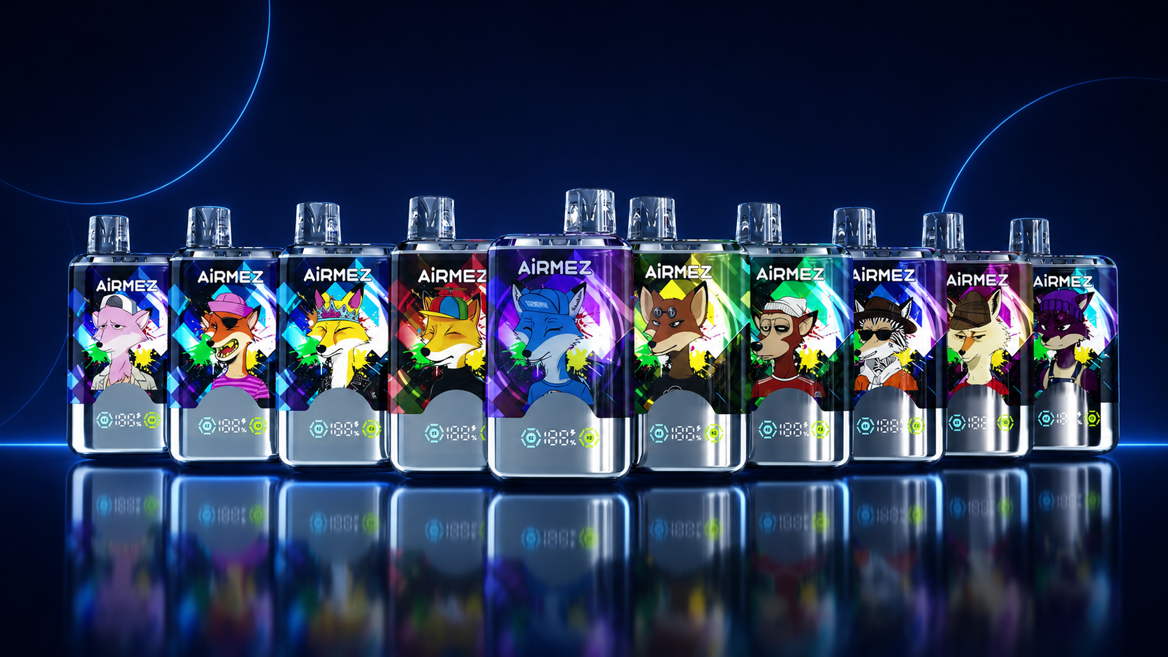 AirMez Flavor Lineup Einweg Vape Kollektion fuer Deutschland